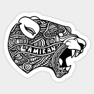 WILD CAT ZENTANGLE Sticker